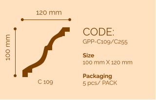 120 mm 100 mm C 109 CODE: GPP-C109/C255  Size 100 mm X 120 mm  Packaging 5 pcs/ PACK